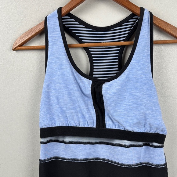 Title Nine blue and black sports dress medium w shelf bra Athleisure pickleball - Picture 11 of 12